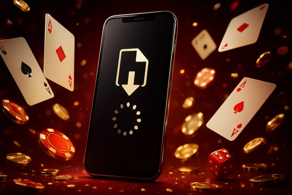 Download the LV666 APK for Your Android Android smartphone screen displaying the LV666 APK download progress with file icons.