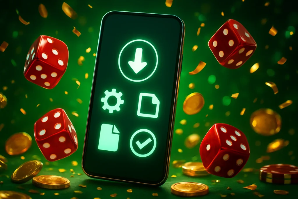 LV666 (LV66) – Visual representation of the LV666 app download process on an Android device.